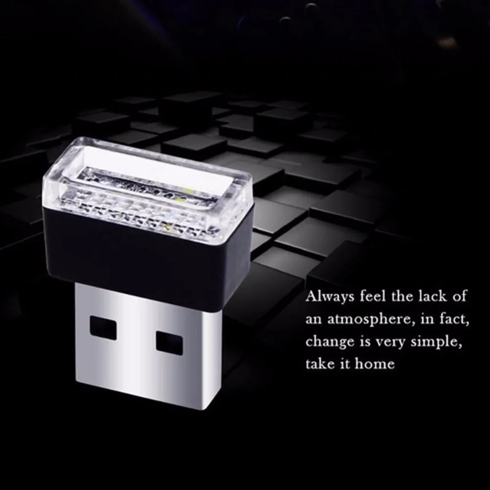1Pc Car LED Atmosphere Lights w/ USB Sockets Interior Decorative Lamp Emergency Lighting Universal For PC Plug Play #272040 | Автомобили и