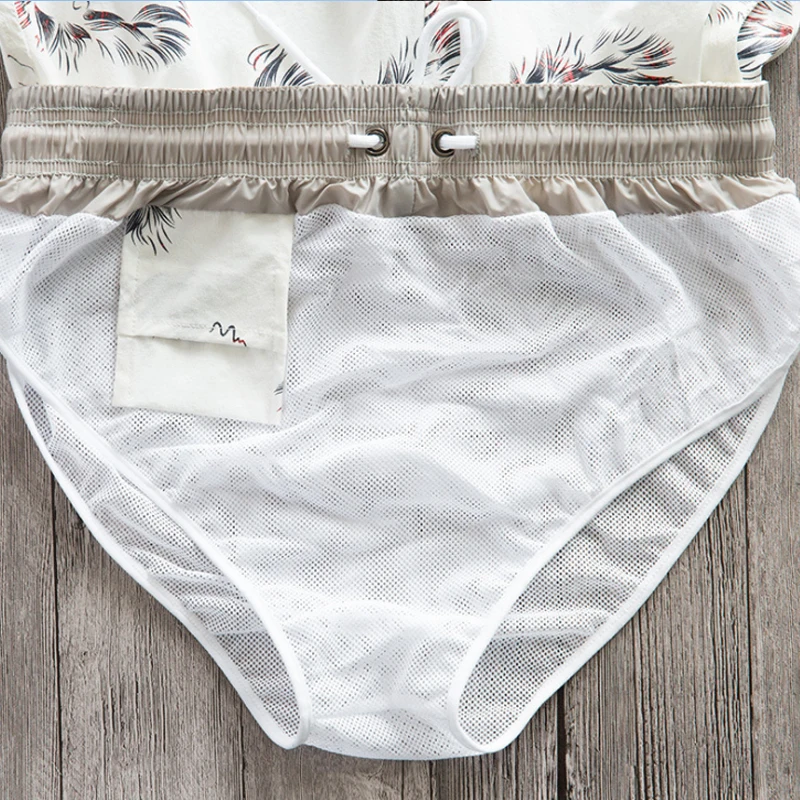 

print swimwear men beach shorts pants loose leisure board shorts men swimwear sunga quick dry surf swimsuit man fitness briefs