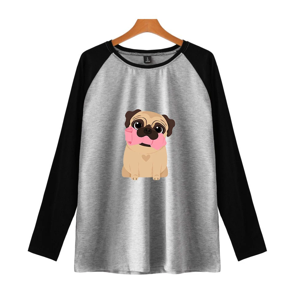 Женская и мужская повседневная футболка с принтом в стиле Харадзюку длинными