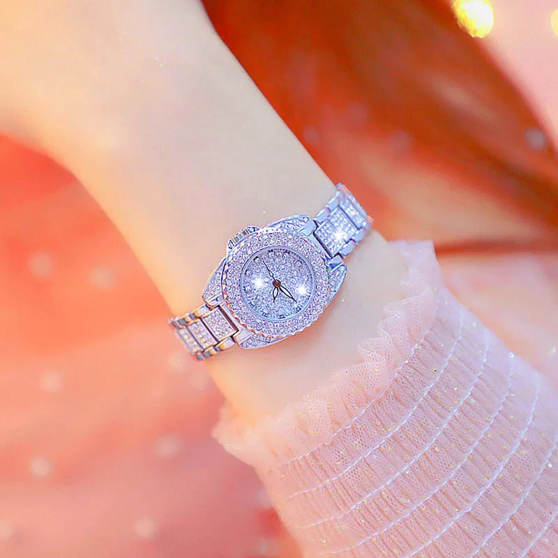 Женские часы из серебра 2019 пробы женские с браслетом стали Montre Femme | Наручные