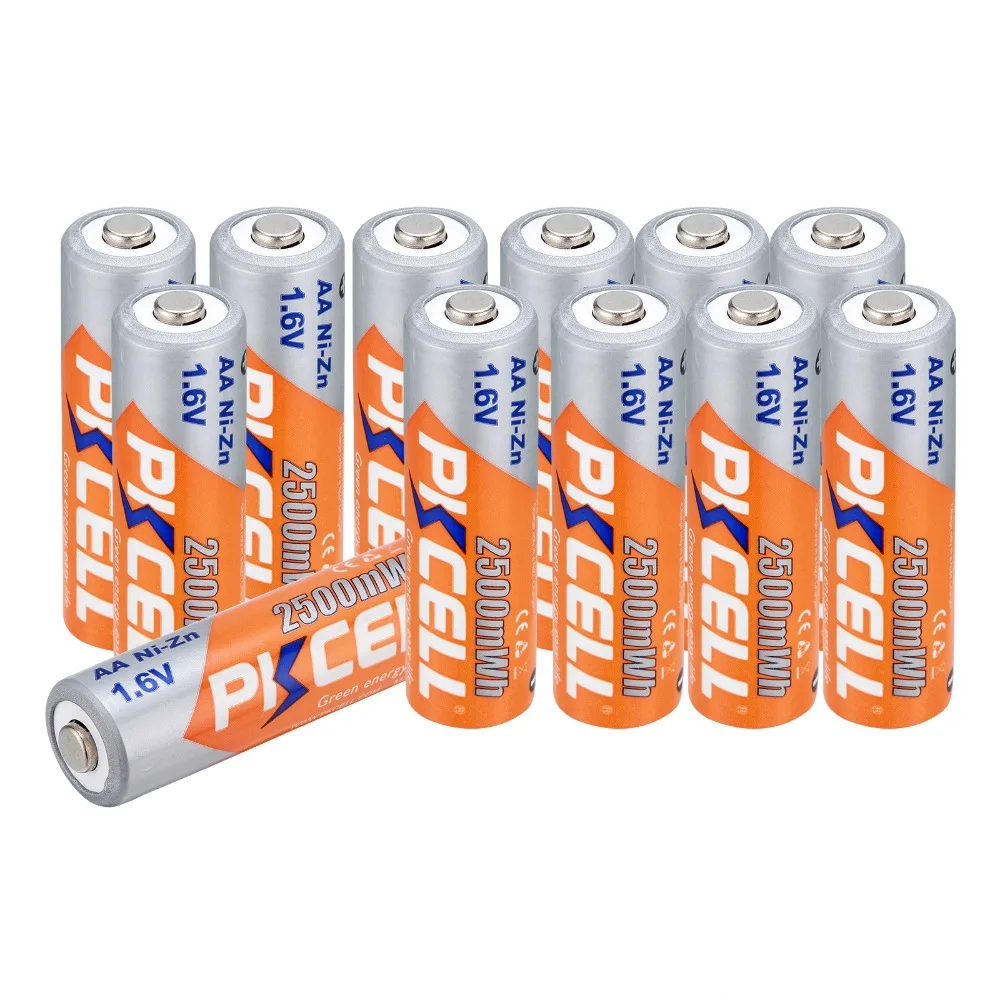 4x батарейки PKCELL AA NiZN Ni-Zn 2500MA 1,6 V сваи перезаряжаемые s AA Аккумуляторная батарея для RC сотовых игрушек