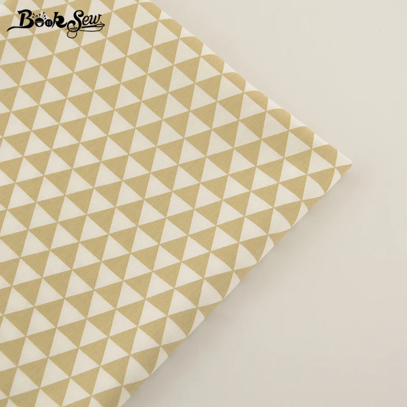 Booksew Высокое качество кофе треугольник дизайн 100% хлопок саржевая Ткань Домашний