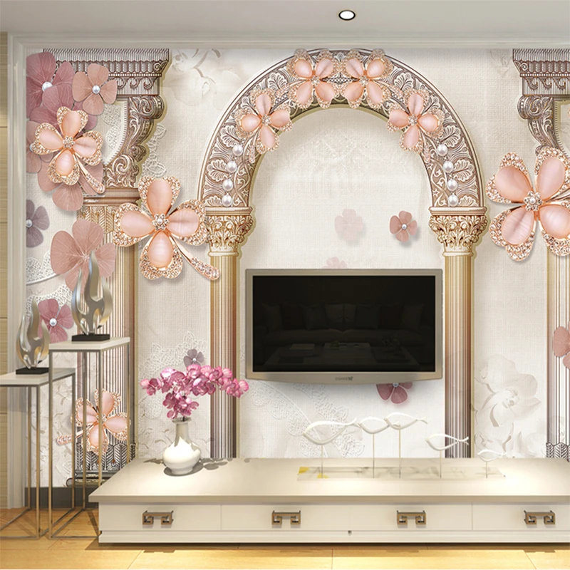 Настроить Любой размер фото стена Бумага Европейский Стиль римская колонна