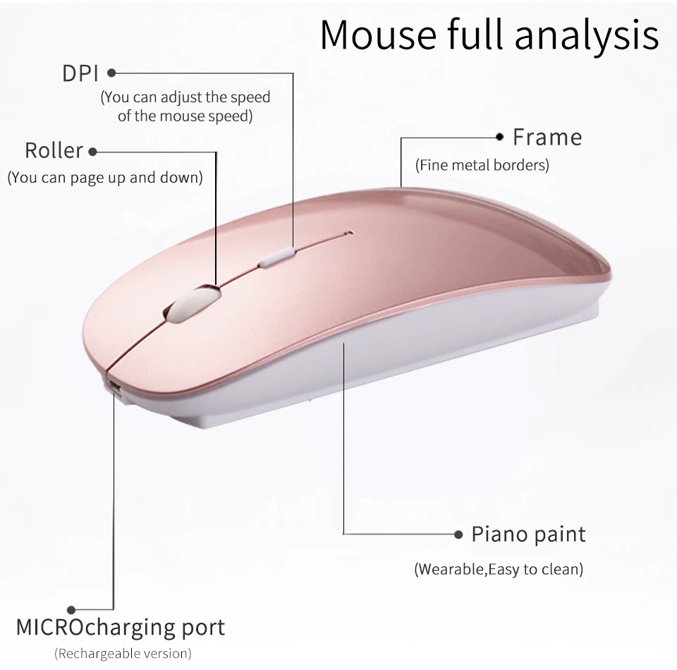 Bluetooth мышь для Mac 2,4 ГГц Беспроводная мышь для Xiaomi muis draadloos Беспроводная Бесшумная игровая мышь для Macbook Dell acer Asus