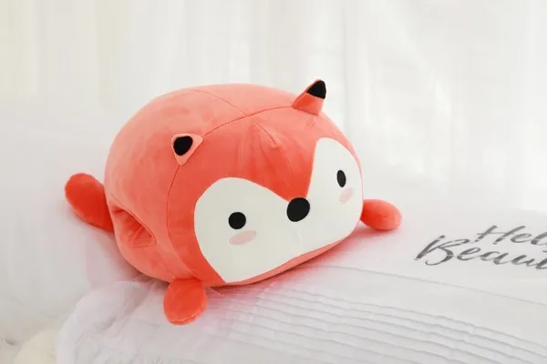 

candice guo! super cute plush toy soft dudu animal pig hippo fox penguin elk cushion hand warm birthday Christmas gift 1pc