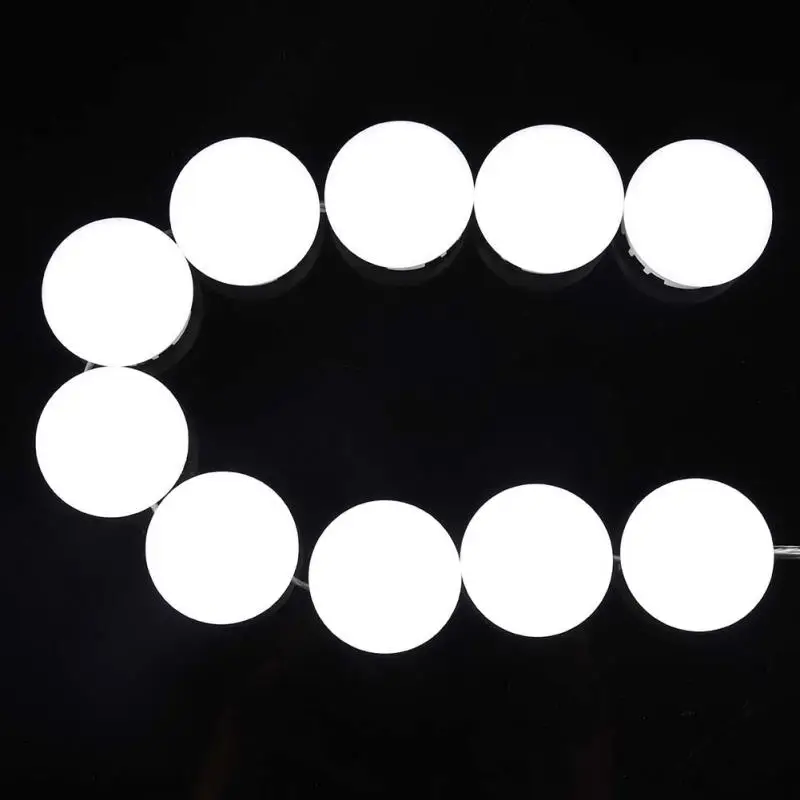 10Pcs Bulbs 10 шт., светодиодный косметический зеркальный светильник для макияжа с регулируемой яркостью, светильник, светодиодный светильник, набор лампочек, регулируемый светильник s - Цвет: 10Pcs Bulbs