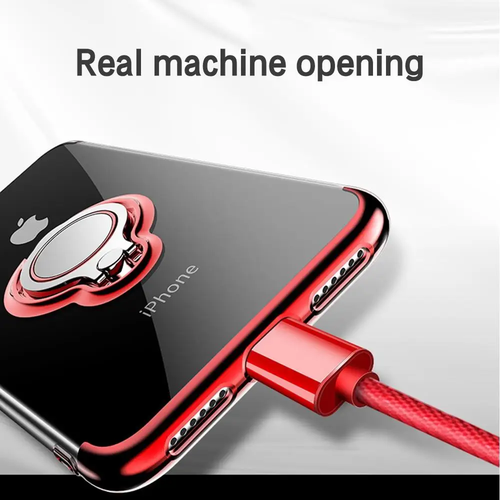 Чехол для iPhone 11 Pro XS Max XR X 8 Plus прозрачный тонкий Ультратонкий чехол с поворотом на