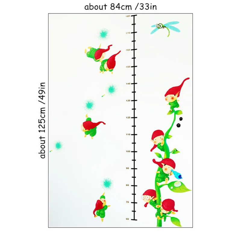 180cm children Height wall stickers Fairy Tale Little Red vinyl decal for kids rooms nursery baby Growth Chart cartoon wallpaper | Дом и сад