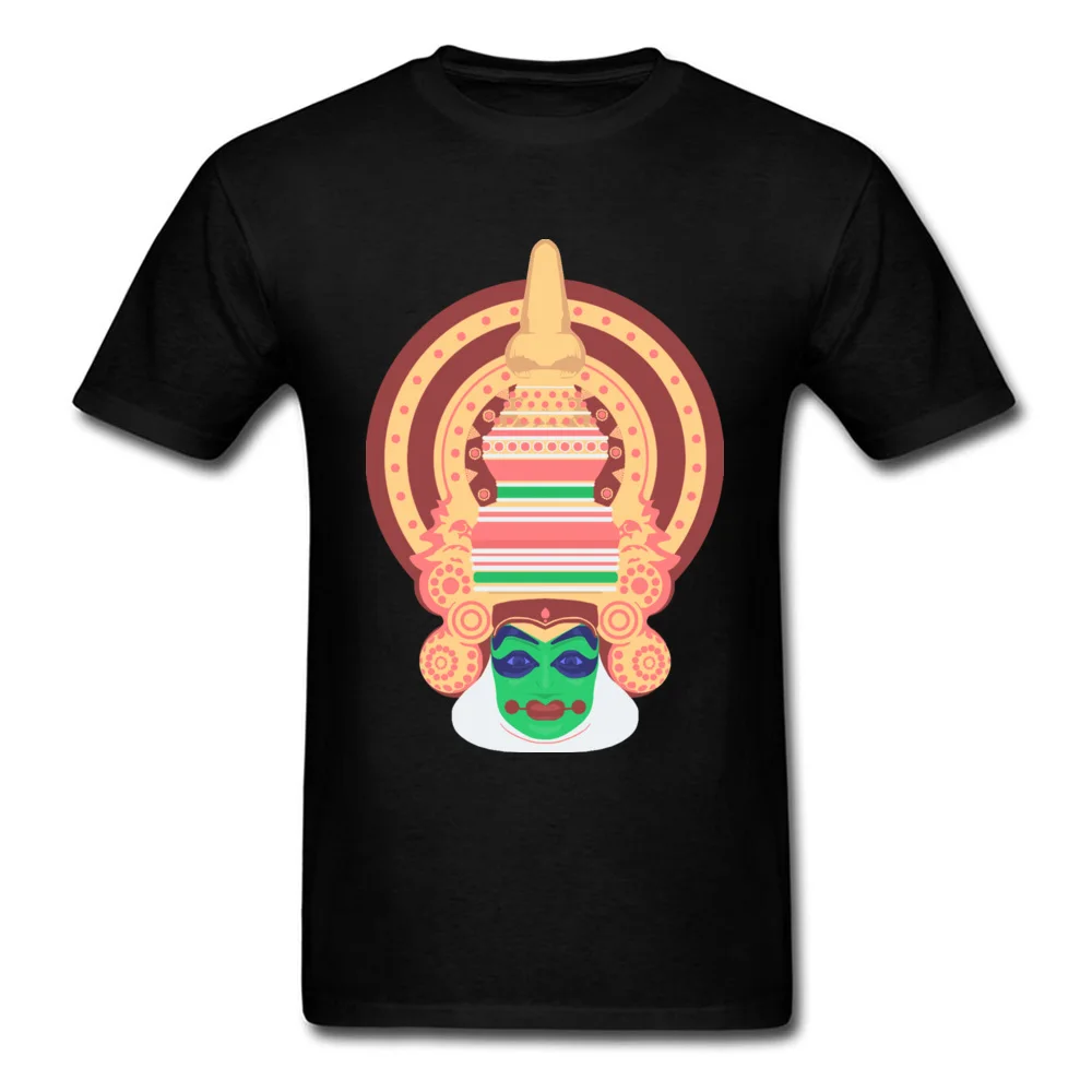 

Men's Print Short Shirts Psychedelic Kathakali 2018 Custom Design Indian Buddha Graphic T Shirt Cheaper Mens Summer Tshirts