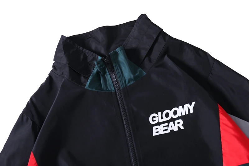 Свободный Мужской спортивный костюм спортивная кофта с контрастным логотипом и