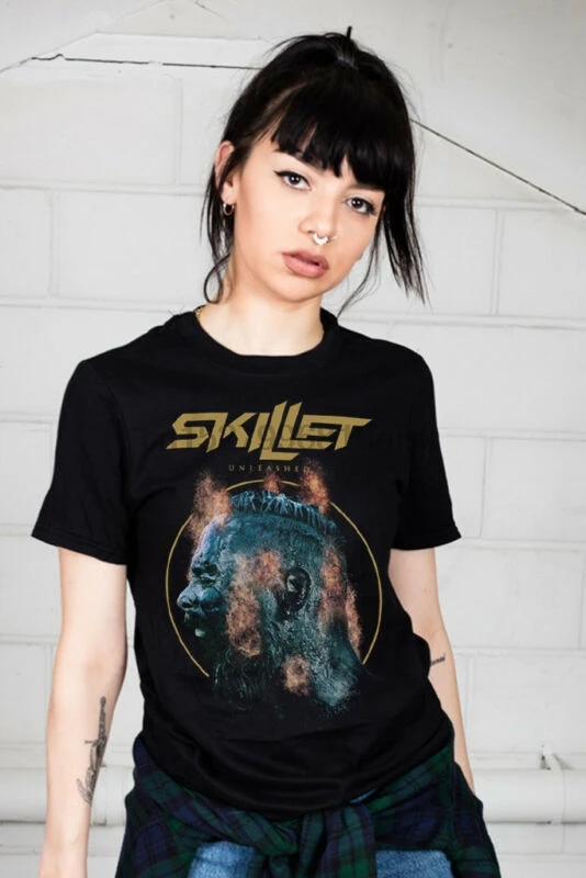Skillet Unleashed женская футболка Rise Awake Comatose Collide Invincible | Мужская одежда