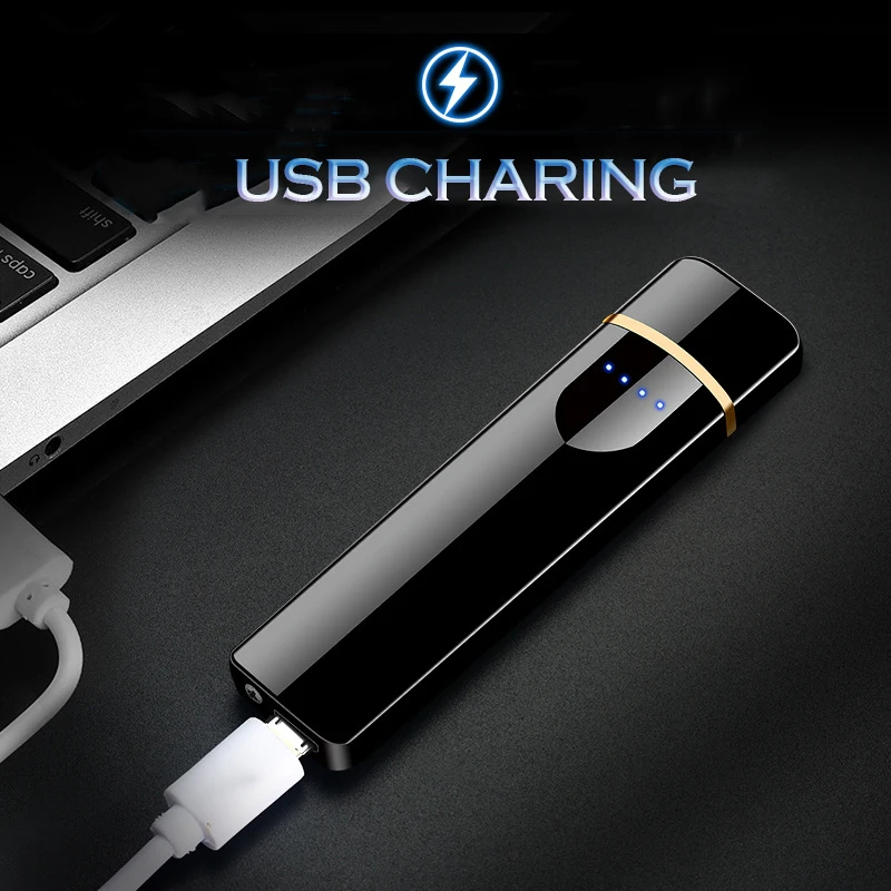 Новая Металлическая usb зарядка Зажигалка сенсорный экран электронная зажигалка