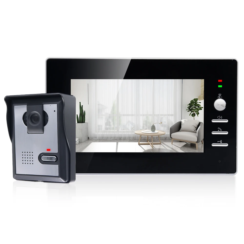 Saful 7 ''TFT lcd Проводной Видео дверной телефон визуальный видеодомофон Громкая связь ИК камера ночного видения дверной звонок Домофон Система
