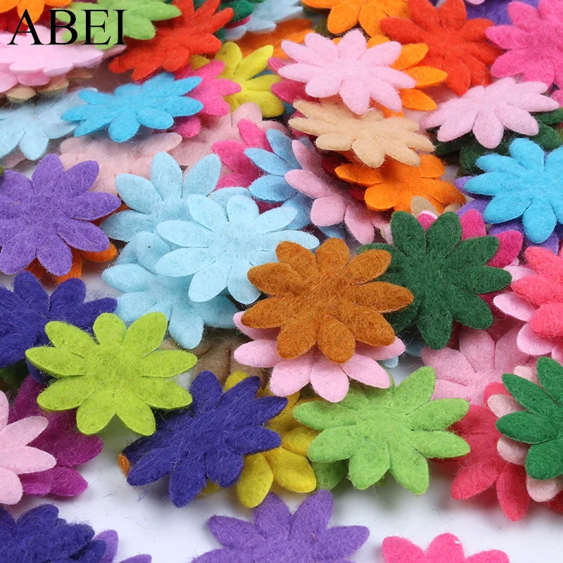 200 шт./лот палка на цветок патч Войлок Ткань Патчи аксессуары Flet колодки для