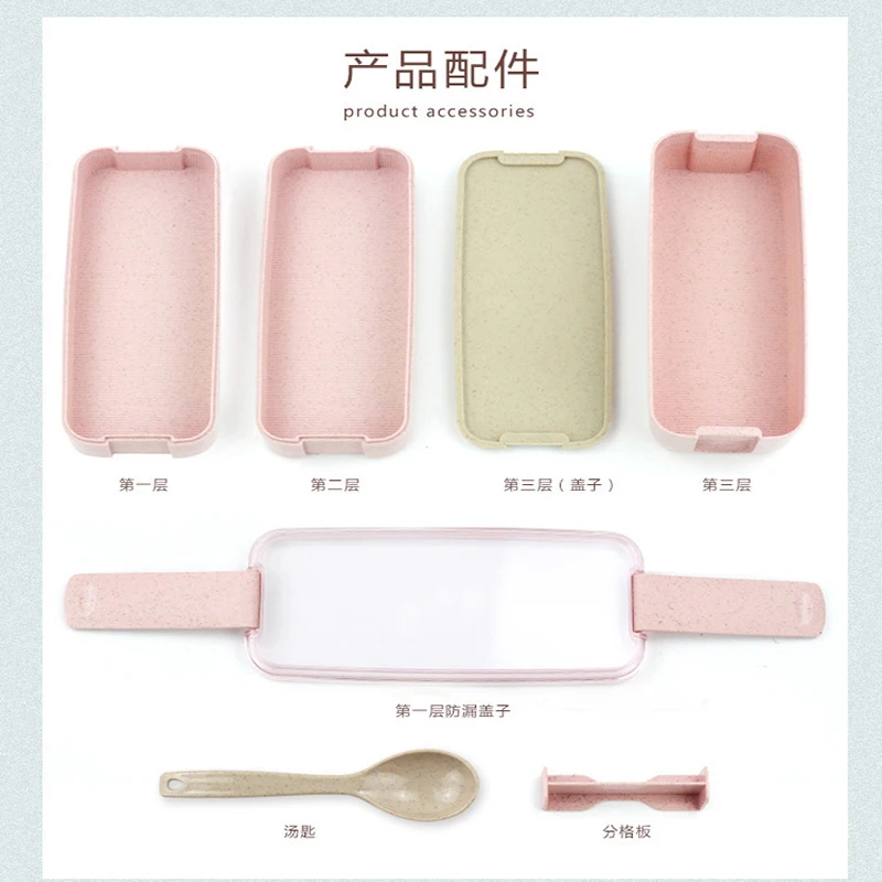 Коробка для завтрака из пшеничной соломы детей контейнер еды с подогревом термос