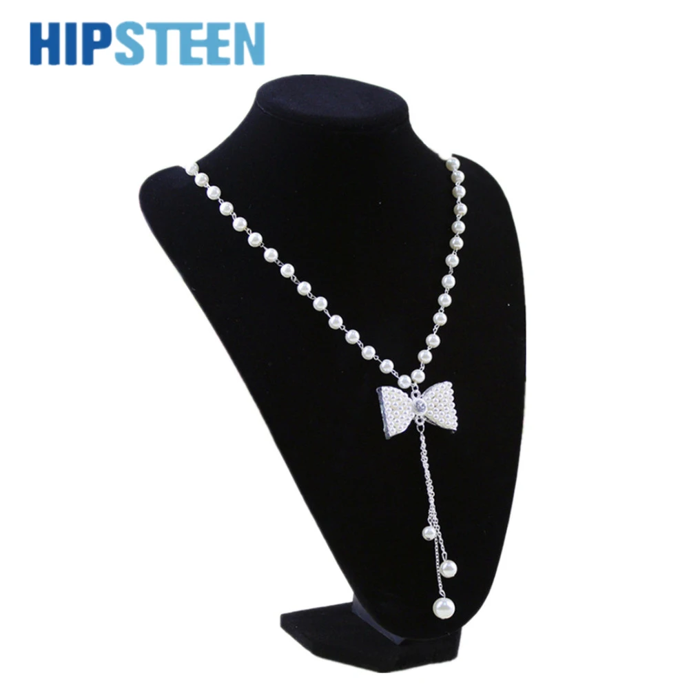 HIPSTEEN 22*15 см бархат ПВХ Ожерелье Портрет дисплей стенд держатель Бюст-манекен средства ухода за кожей Шеи Jewelry СТЕНД
