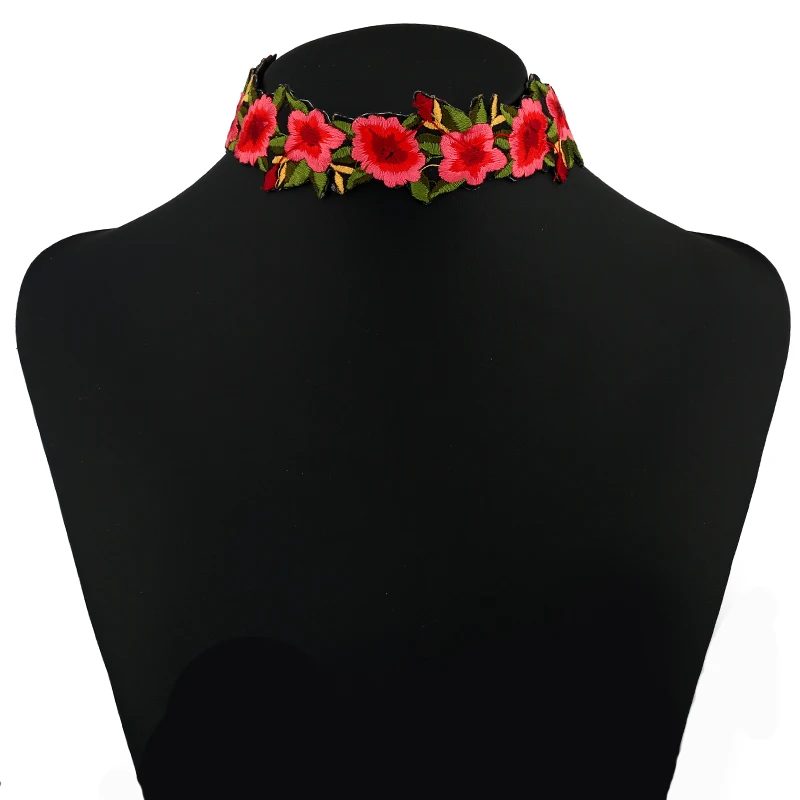 Женское колье-чокер ручной работы элегантное колье с узором из бисера вышивкой |