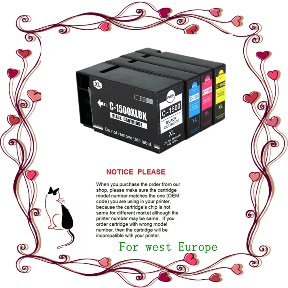 

YOTAT (Pigment ink) PGI-1500XL Compatible ink cartridge PGI-1500 PGI1500 for Canon MAXIFY MB2050MB2354 MB2150 MB2750 printer