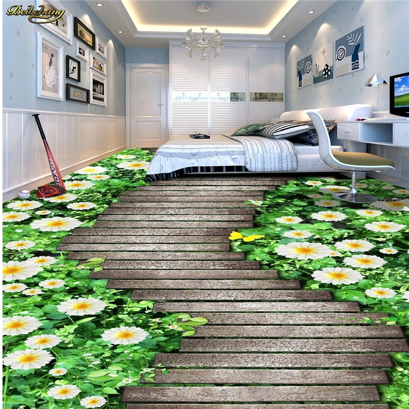 3D обои для гостиной с утолщенными цветами из ПВХ | Обустройство дома