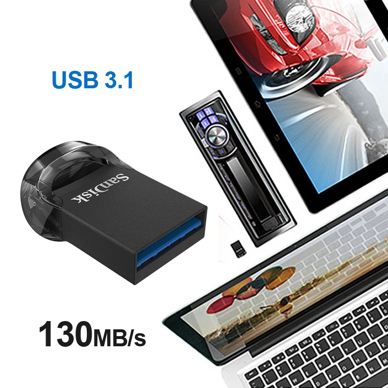 SanDisk USB 3 1 флеш накопитель 256 ГБ 128 64 32 16 130 МБ/с./с|USB флэш-накопители| |
