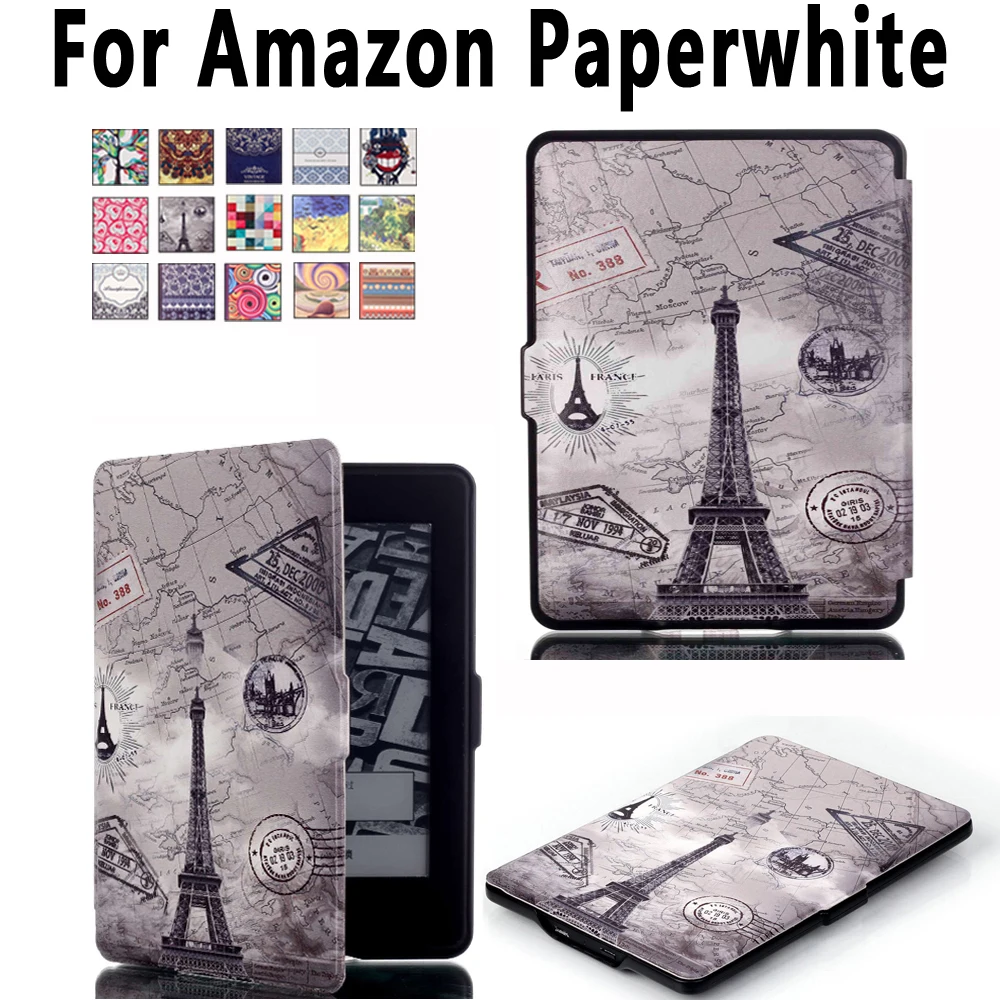 Кожаный чехол для Amazon Kindle Paperwhite крышки планшет сна Smart Cover Paperwhite1 2 3 6th поколения