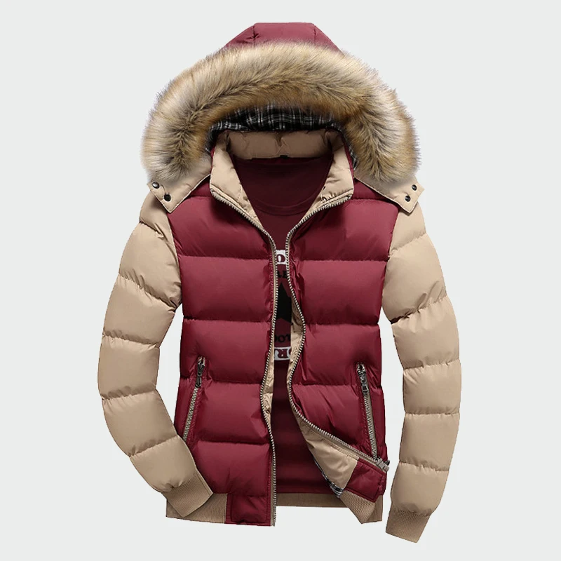 

2019 новые мужские пальто Мужская брендовая одежда зима толстые пальто теплые мужские зимние куртки на хлопковой подкладке с капюшоном на ка...