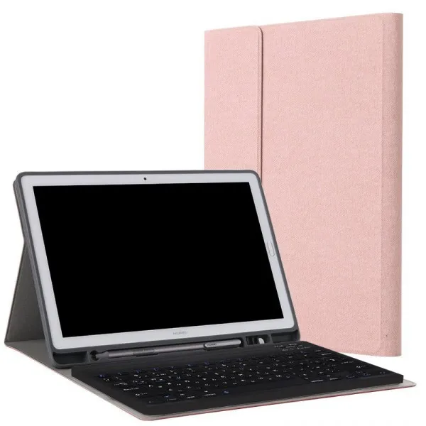 keyboard pink case Клавиатура с русской кириллицей, для huawei Mediapad M5 10 Pro 10,8 CMR-W19 CMR-W09 CMR-AL09 с карандашница чехол Bluetooth клавиатура - Цвет: keyboard pink case