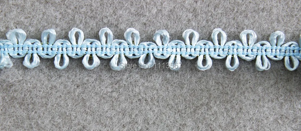 30 ярдов ремесло светло голубой с золотой отделкой плетеная отделка