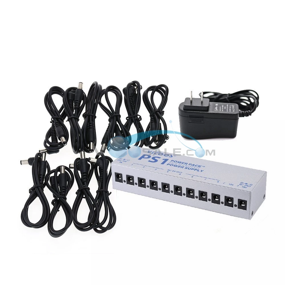 VITOOS PS1 эффекты электрогитары Питание 10 изолированный выход 8 9 V & 1 способ 12 В и 18