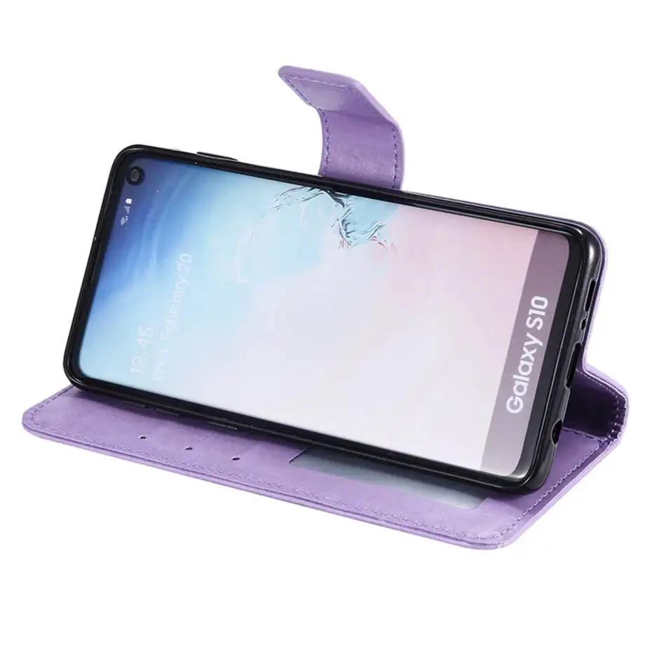 Чехол книжка из искусственной кожи с объемной совой для Samsung galaxy S10 S10E A3 A5 A7 A6 J4 J6 Plus