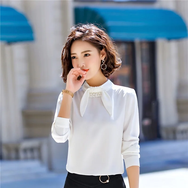 Женские стильные блузки и рубашки из органической кожи деловые топы для работы