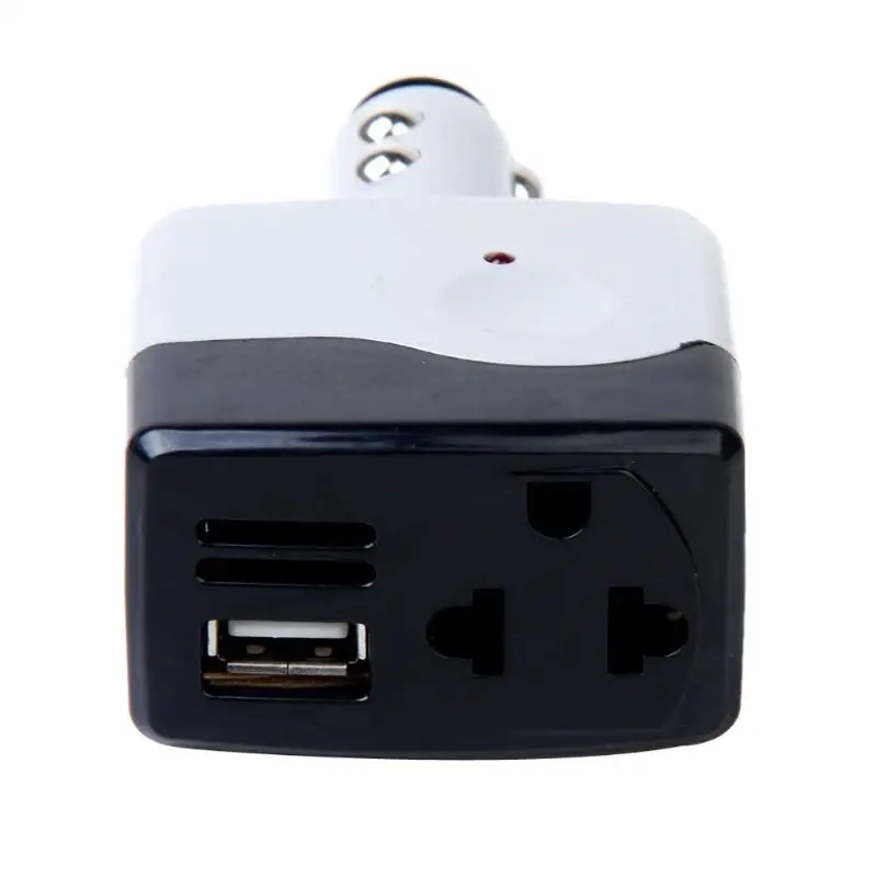 Автомобильный преобразователь напряжения с USB зарядным устройством, автомобильный DC 12-24 В в AC 220 В преобразователь напряжения, автомобильный аксессуар для электроники