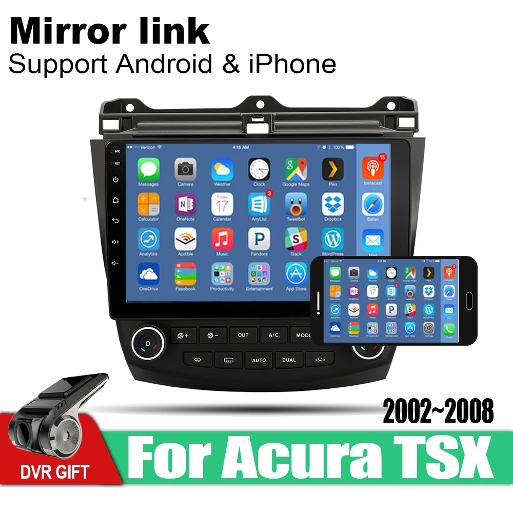 ZaiXi Android автомобильный gps мультимедийный плеер для Acura TSX 2002~ 2008 автомобильный навигатор Радио Видео Аудио Автомобильный плеер WiFi Bluetooth