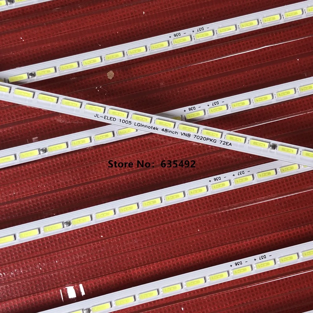 606mm LED Strip 72 Lamp For LG lnnotek 48&quotTV 48inch VNB 7020PKG 72EA REV0.2 VESTEL VES480UNVS-M01 VES480UNVS-3D-M01 TX-48C300B |
