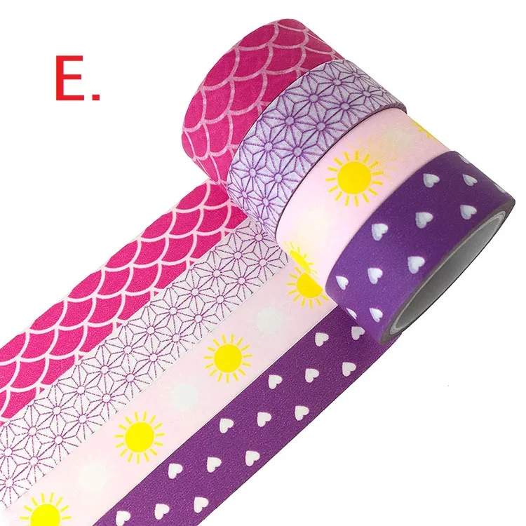 4 шт./набор японский Васи клейкие ленты декоративные клей