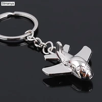 hot design classic metal mini aircraft metal keychain car key chain key ring christmas and lovers day gift for man women