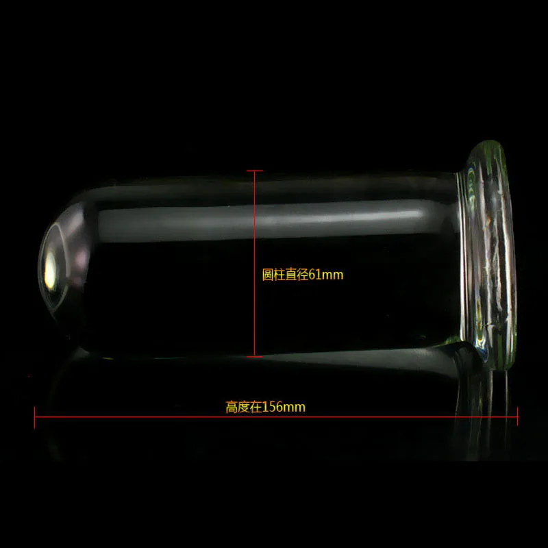 New Cylindrical transparent glass anal plug huge big dildo 61mm diameter buttplug large butt anus dilator stimulator | Красота и