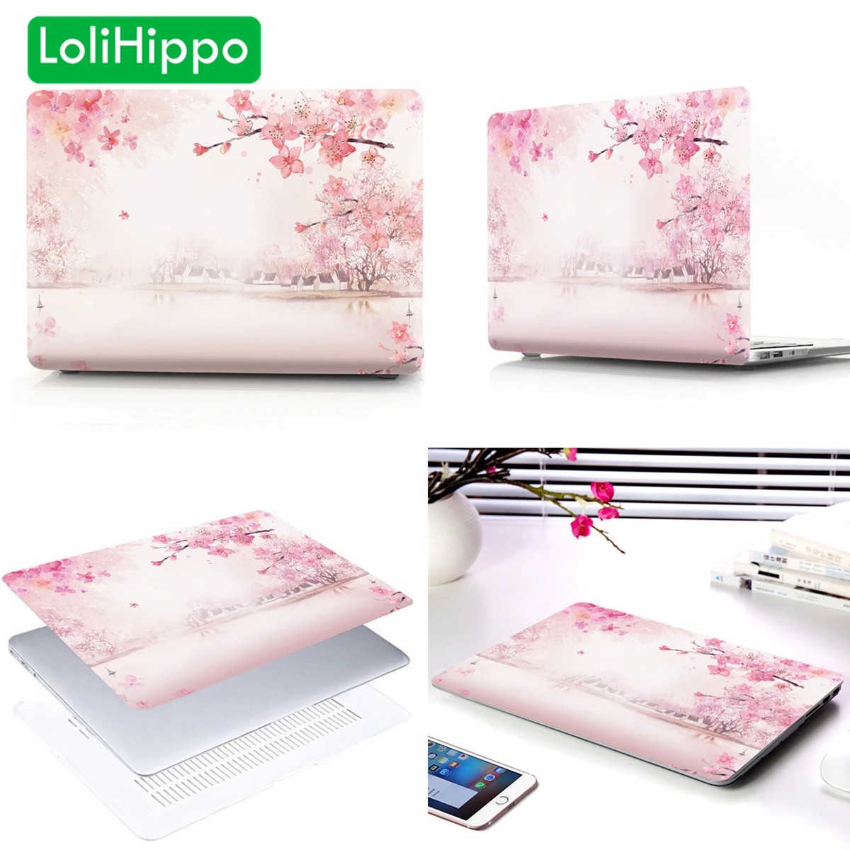 LoliHippo Sakura серии защитный футляр для ноутбука Macbook Air Pro 11 13 3 15 дюймов вишневый цвет