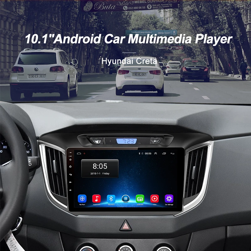 Junsun 2 Din мультимедийный видео плеер Android 8 1 gps навигация радио wifi OBD2 для hyundai ix25 2014 2018