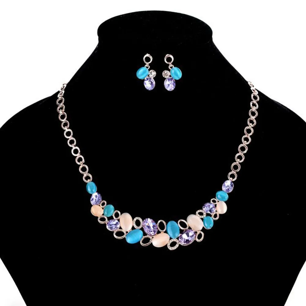 Модные женские туфли Кристалл кошачий глаз камень горный хрусталь Серьги