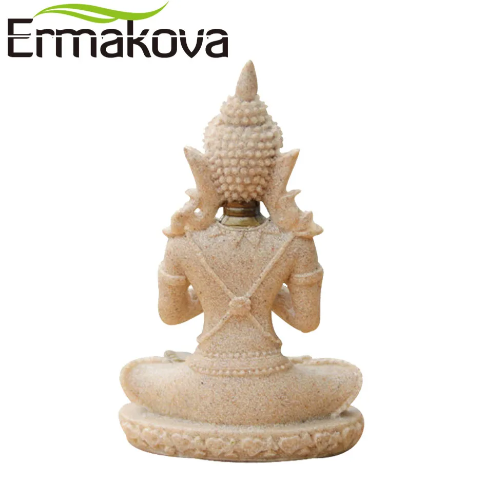 Статуя Будды из тайского песчаника ERMAKOVA Fengshui Luck индуическая скульптура ручной