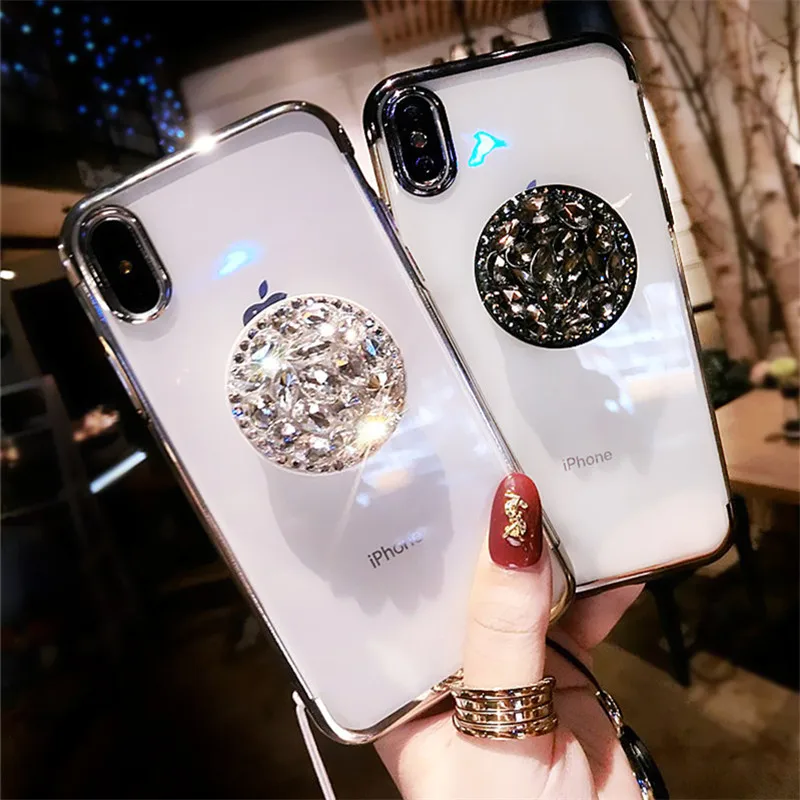 Роскошный мягкий чехол с 3D алмазным покрытием для iphone 11 Pro MAX 5 S 6 7 8 plus X XR XS |