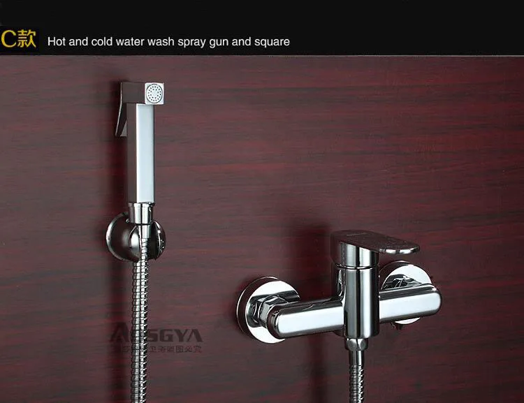 Медный кран для биде холодной и горячей воды 4 типа насадка душа с распылителем