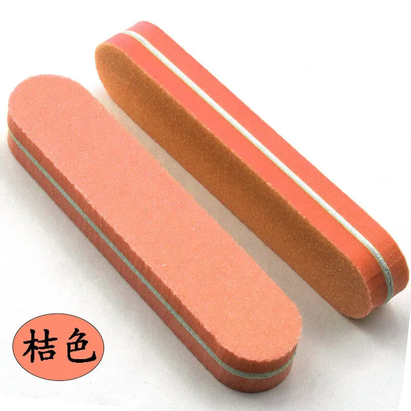 Orange 1 шт. губка пилочки для ногтей Шлифовальные маленькие красочные Professional гвоздь буферный блок педикюр покрытие для маникюра Уход за ногтями Инструмент - Цвет: Orange