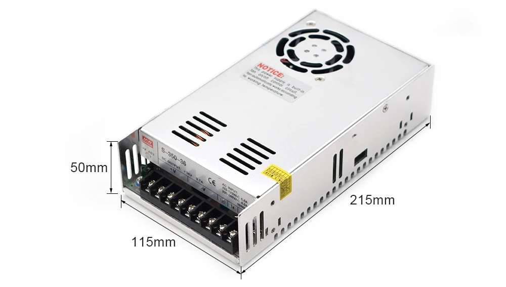 WaveTopSign MeanWell импульсный источник питания S-350-36/48 В 36V9. 7A использовать для лазерной гравировальная и режущая машина контроллер