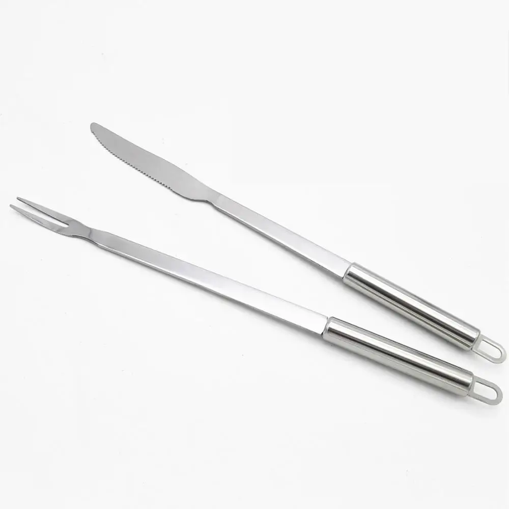 2 шт. нож и вилка набор для барбекю из нержавеющей стали наборы пикника жареные