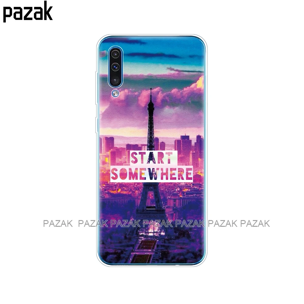 61349 Чехол для Samsung Galaxy A50, силиконовая прозрачная задняя крышка, чехол для телефона Samsung A50 A505 A505F, SM-A505F, мягкий чехол 6,4, чехол, бампер - Цвет: 61349