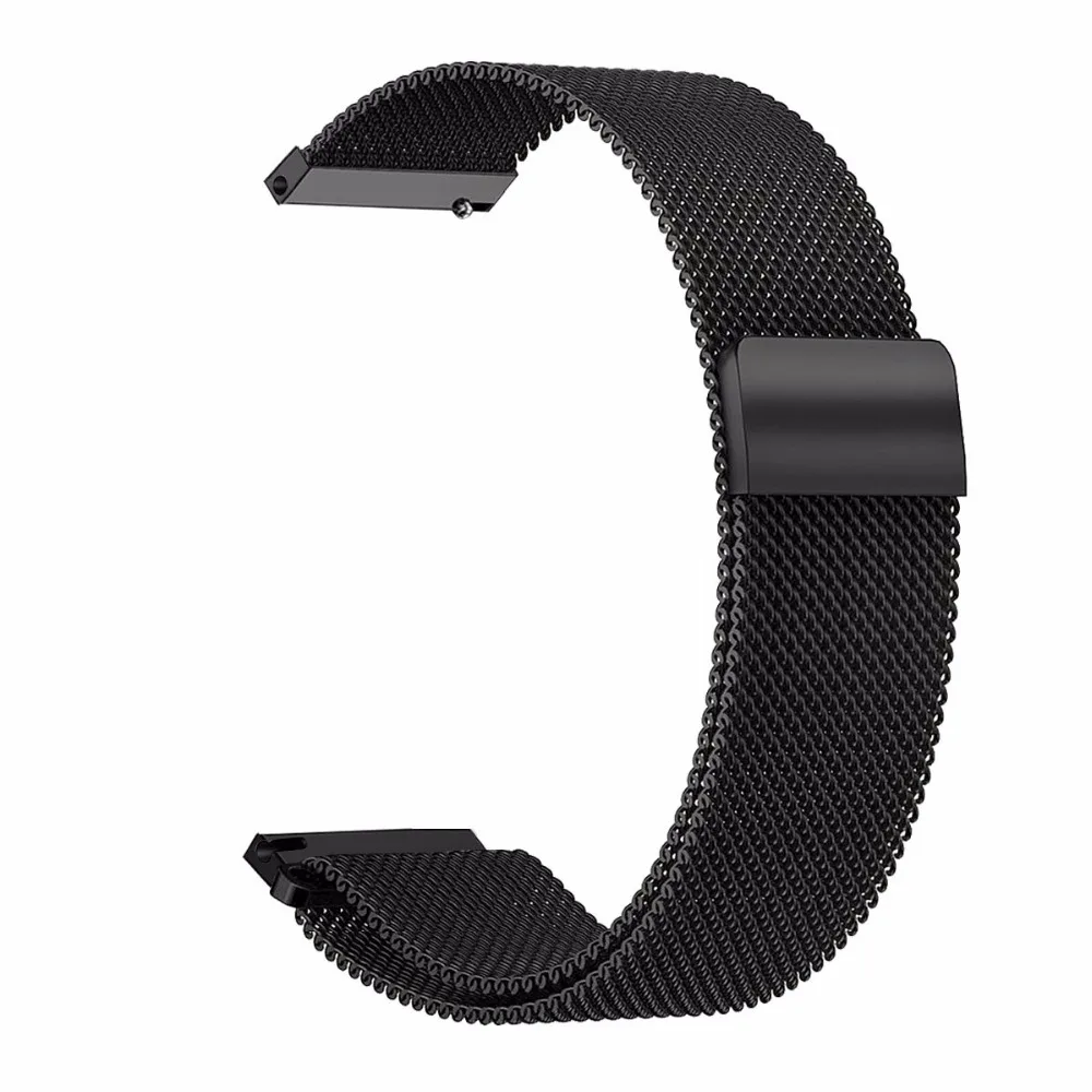 Миланский ремешок для часов 18 мм/20 мм/22 мм для samsung Galaxy Watch Active/42/46 мм Шестерни S3 S2 Amazfit Bip huawei GT 2 Сталь ремешок на запястье