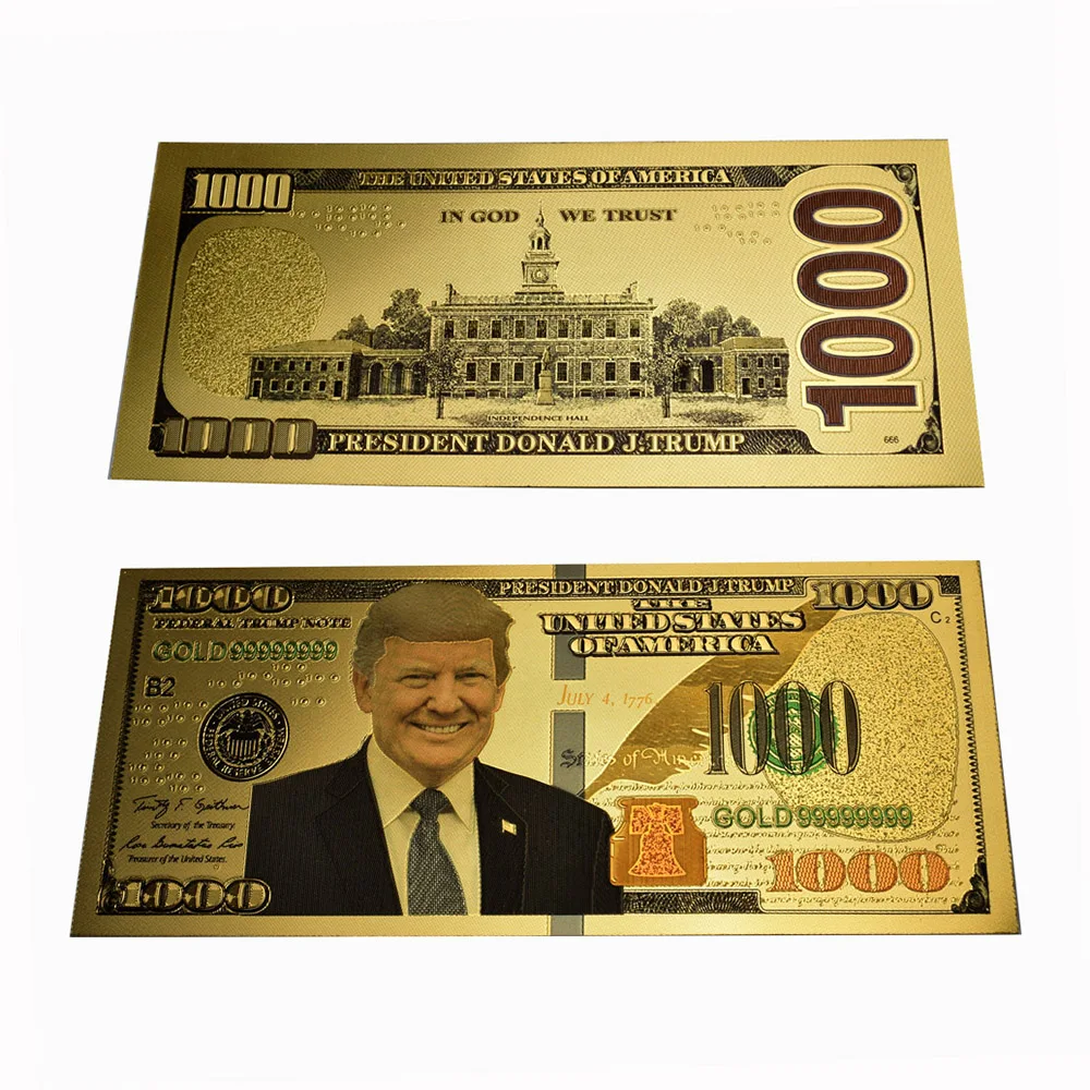 Новый дизайн президент Дональд Трамп 1000 искусственные банкноты | Дом и сад