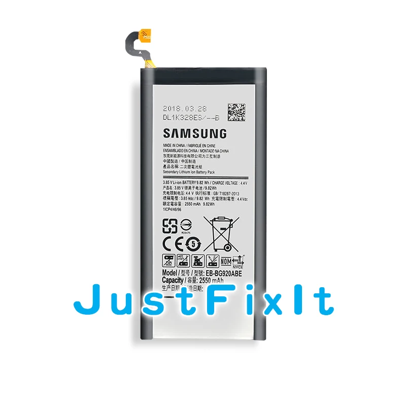 EB BG920ABE оригинальный Батарея 2550 ма ч для samsung Galaxy S6 SM G920 G920F G920I G920A G920T G920V G920P G920S G9200